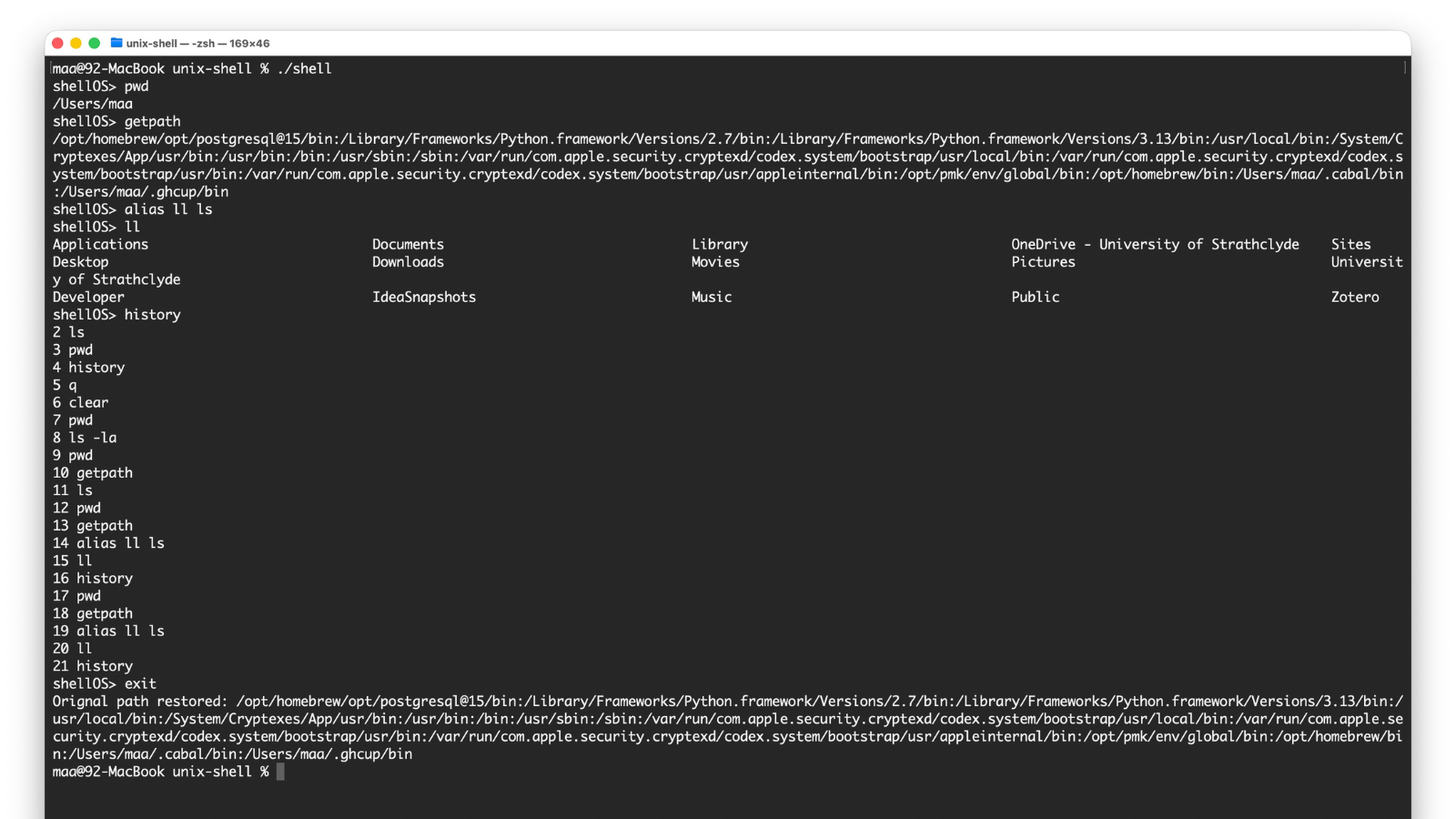 Unix Shell screenshot placeholder